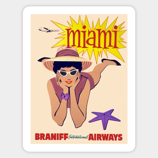 Miami Travel Poster Sticker by RockettGraph1cs